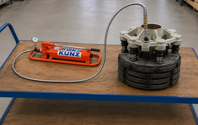KUNZ CheckPump with brake | aircraft brake wear pin testing
