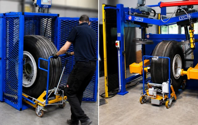 KUNZ LogMove compatible with KUNZ TTS and KUNZ DUBB | In Shop Aircraft Wheel Transportation